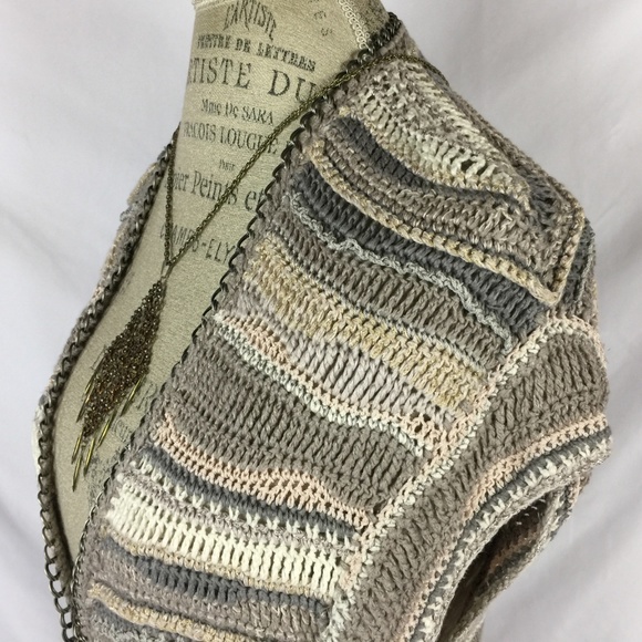 Anthropologie Leifsdottir handknit chain Sweater S - Picture 5 of 8